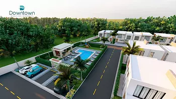 casas vacacionales y villas - Proyecto de villas Townhouse en bávaro Punta cana precios desde 135,000usd