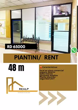 oficinas y locales comerciales - Local céntrico en Piantini