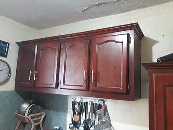 muebles y colchones - Gabinete pequeño de cuatro puertas de cocina 