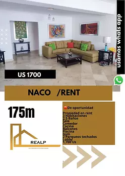 apartamentos - Apartamento en Naco amoblado 