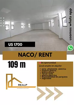 oficinas y locales comerciales - Local amplio en Naco