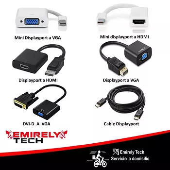 accesorios para electronica - adaptador mini displayport a vga hdmi display port a hdmi dvi a vga cable displa