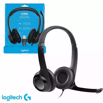 computadoras y laptops - AUDIFONO CON MICROFONO LOGITECH H390 USB CON CANCELACION DE RUIDOS ,PC INTERNET 