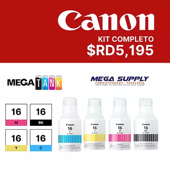 impresoras y scanners - KIT DE 4 BOTELLAS  DE TINTA CANON GI-16