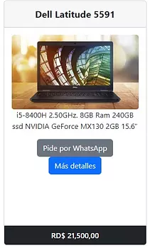 computadoras y laptops - LAPTOP Dell Latitude 5591