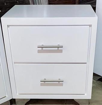 muebles y colchones - Mesitas de noche color blanco 