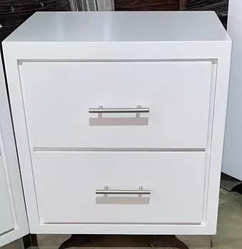 muebles y colchones - Mesitas de noche color blanco 