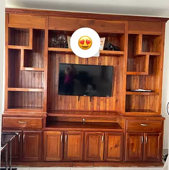 decoración y accesorios - ESTANTE EN CAOBA 