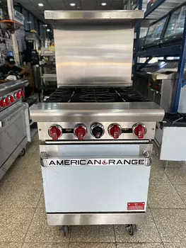 equipos profesionales - Estufa American Range de 4 Hornillas con Horno 