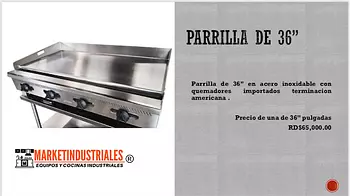 servicios profesionales - Parrilla de 36 pulgadas 

Acero inoxidable