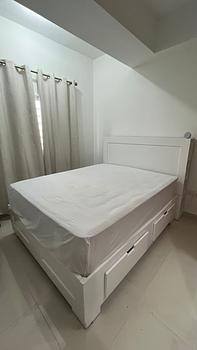 muebles y colchones - Cama con base y colchón naco royal