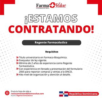 empleos disponibles - Se busca Regente Farmaceutico