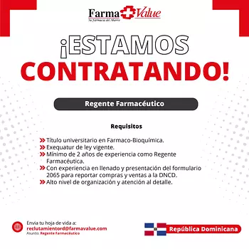 empleos disponibles - Se busca Regente Farmaceutico