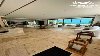casas vacacionales y villas - VILLA DE 8 HABITACIONES CON PISCINA INFINITY Y PLAYA SEMIPRIVADA