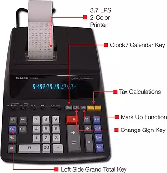 impresoras y scanners - CALCULADORA SHARP 12 DIGITOS CON PAPEL ,PROFESIONAL