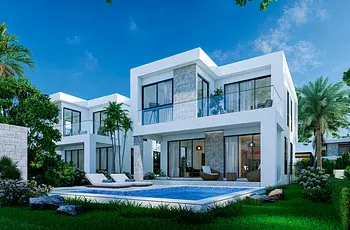 casas vacacionales y villas - Villas en Vista Cana en Plano con facilidades