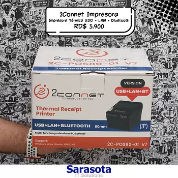 impresoras y scanners - Impresora térmica USB + LAN + Bluetooth 2Connet