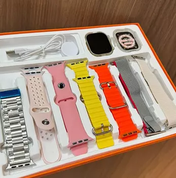 otros electronicos - Combo Smart Watch Ultra 49mm, Rejoj + 7 pulseras (somos tienda)