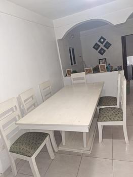 muebles y colchones - JUEGO DE COMEDOR-6 SILLAS