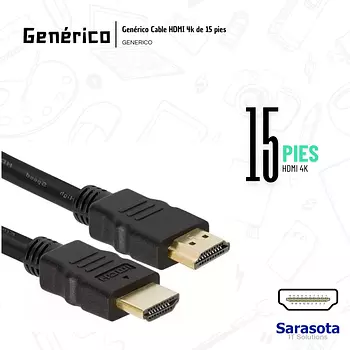 accesorios para electronica - Cable HDMI a HDMI 4K de 15 pies 
