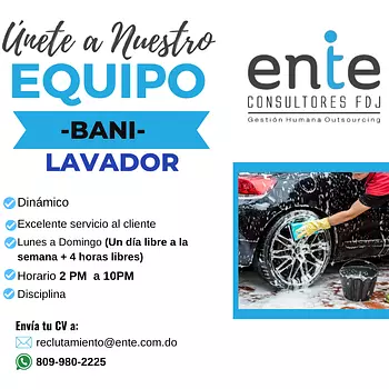 empleos disponibles - LAVADOR