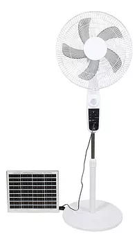 aires acondicionados y abanicos - Abanico de pedestal recargable con panel solar
