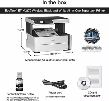 impresoras y scanners - IMPRESORA EPSON ECOTANK M2170, DÚPLEX, ESCANEO & COPIA , ETHERNET, IMPRIME, WIFI