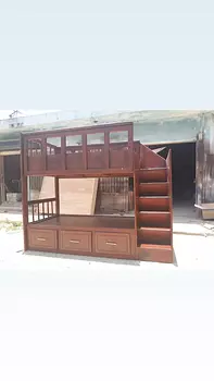 muebles y colchones - Camarote de dos niveles con Armario y gavetas 