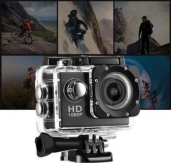 camaras y audio - Cámara Deportiva Full HD 1080P 12MP, Impermeable + Accesorios