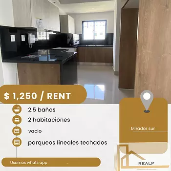 apartamentos - hermoso apartamento en el mirador  sur 