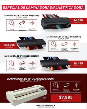 impresoras y scanners - PLATIFICADORA EN DIFERENTA CAPACIDADES  Y TAMAÑOS