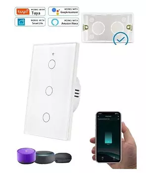 otros electronicos - Interruptor Inteligente Wifi 3 Tac Para Alexa, Goo