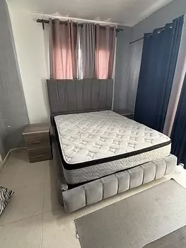 muebles y colchones - Cama queen con colchón pillow top