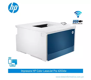 impresoras y scanners - IMPRESORA HP COLOR LASERJET PRO 4203DW - PRINTER - COLOR - DUPLEX - fi-fi 