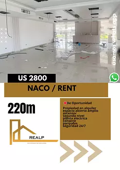 oficinas y locales comerciales - Local en naco amplio 