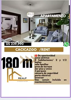 apartamentos - Hermoso  a partamento 3h