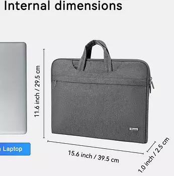 accesorios para electronica - Bolso con correa - Funda con asa - Estuche de transporte para laptop 15.6"