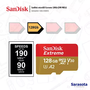accesorios para electronica - SanDisk microSD Extreme 128Gb 190 MB/s