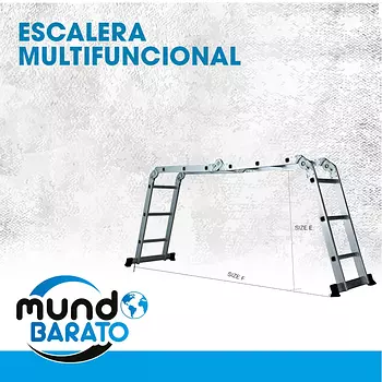 herramientas, jardines y exterior - Escalera de Aluminio Multiusos 12.5 Pies Calidad Garantizada Multifuncional