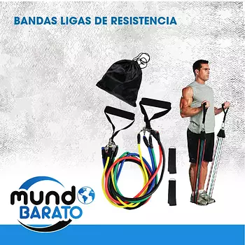 deportes - Juego Kit de bandas Elasticas de resistencia ejercicio Yoga Pilates Gym Ligas