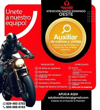empleos disponibles - Auxiliar de Ventas