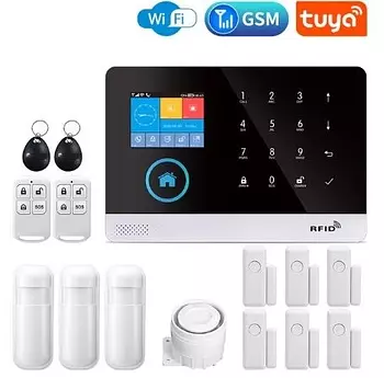 accesorios para electronica - Kit Alarma de Seguridad Inalambrica WiFi GSM, Aler
