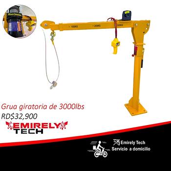 equipos profesionales - Grua montacargas electrica giratoria de 3000lbs