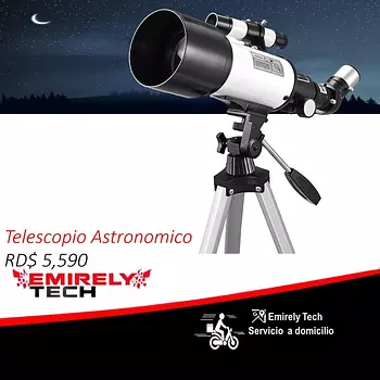 hobby y coleccion - Telescopio Astronomico Refractor Tripode Para Principiantes 