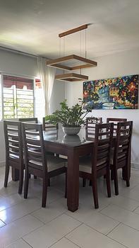 muebles y colchones - Comedor cuadrado 8 sillas 