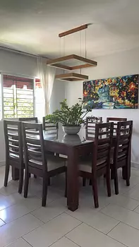 muebles y colchones - Comedor cuadrado 8 sillas 