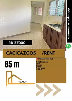 apartamentos - Apto vacío cacicazgos