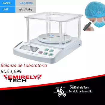 equipos profesionales - Balanzas Digital Báscula electrónica peso portátil de laboratorio con parabrisas