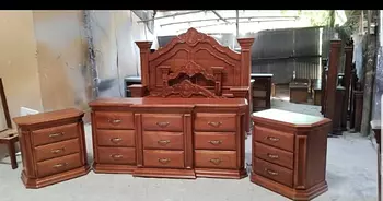 muebles y colchones - Juego de habitación en caoba completo 