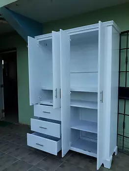 muebles y colchones - Ropero blanco moderno 